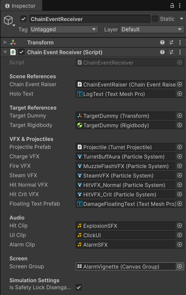 ChainEventReceiver Inspector