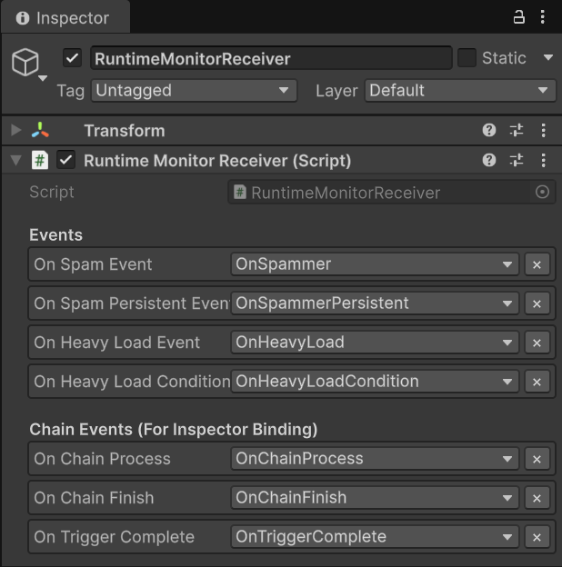 RuntimeMonitorReceiver Inspector