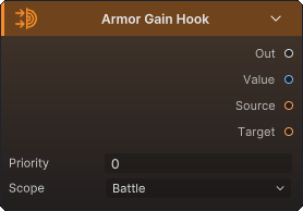 Armor Gain Hook node