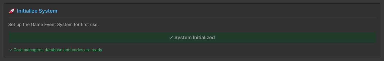 Initialization success with the green System Ready status