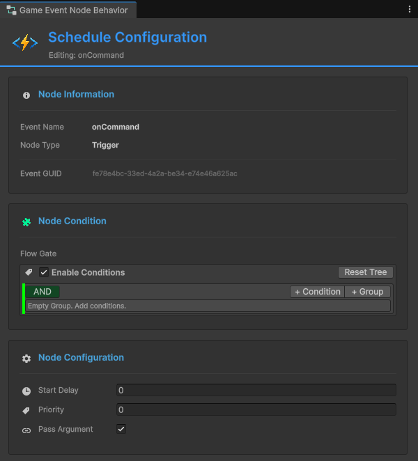 Node Configuration Window