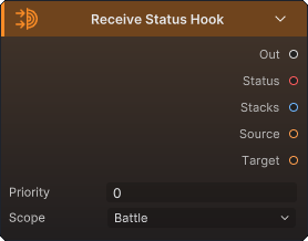 Receive Status Hook node