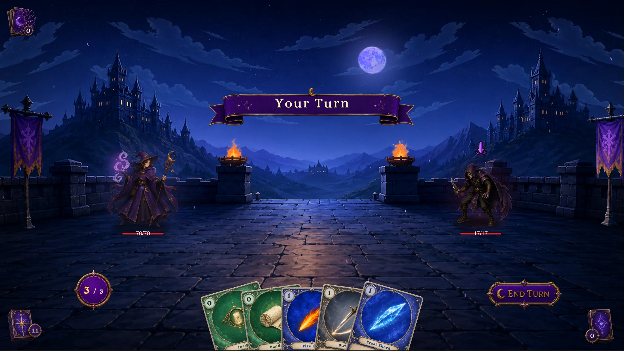 Mage Normal scene The Candlelit Cell in Play Mode