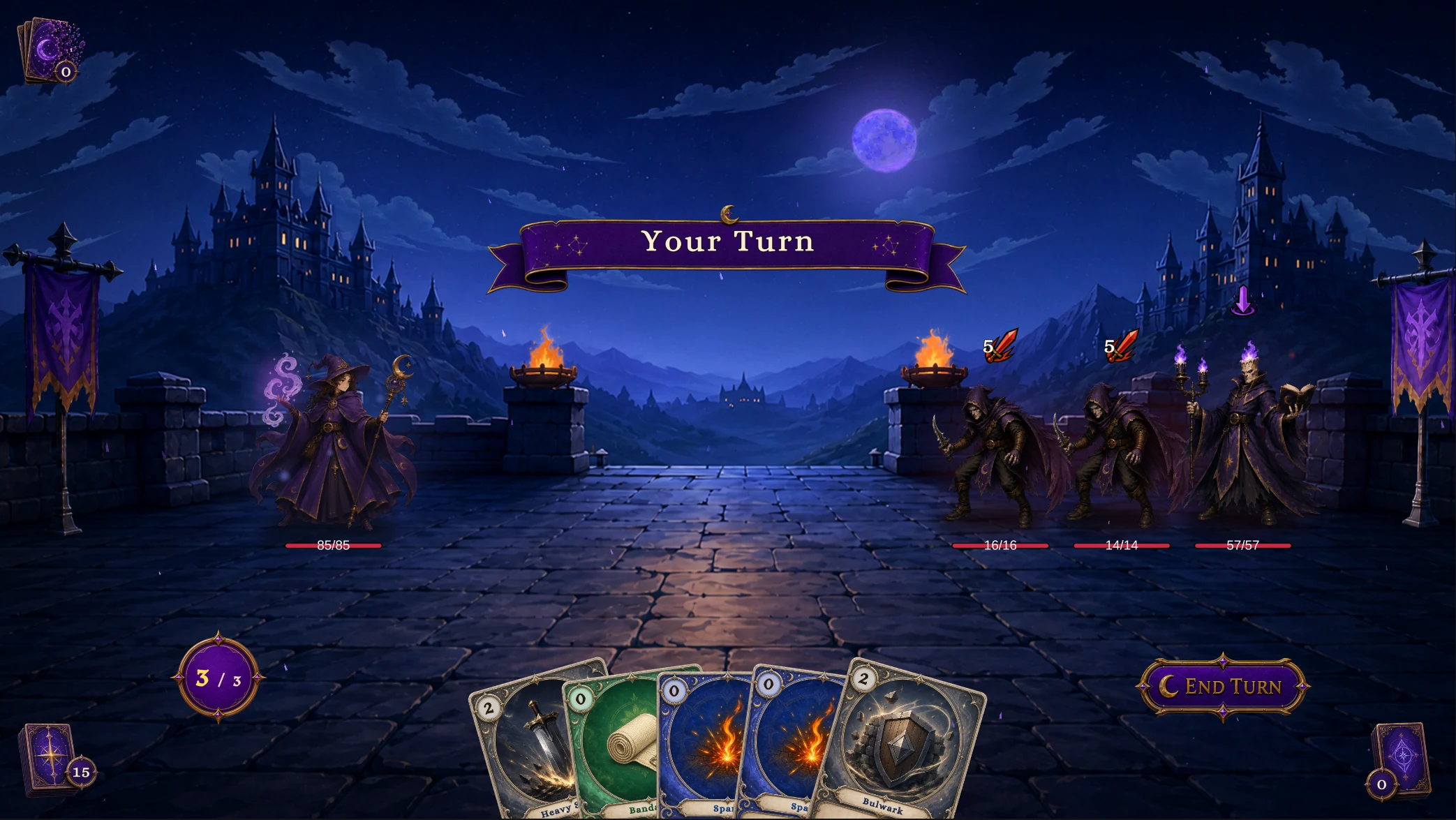 Mage Elite scene Coven of Wax in Play Mode