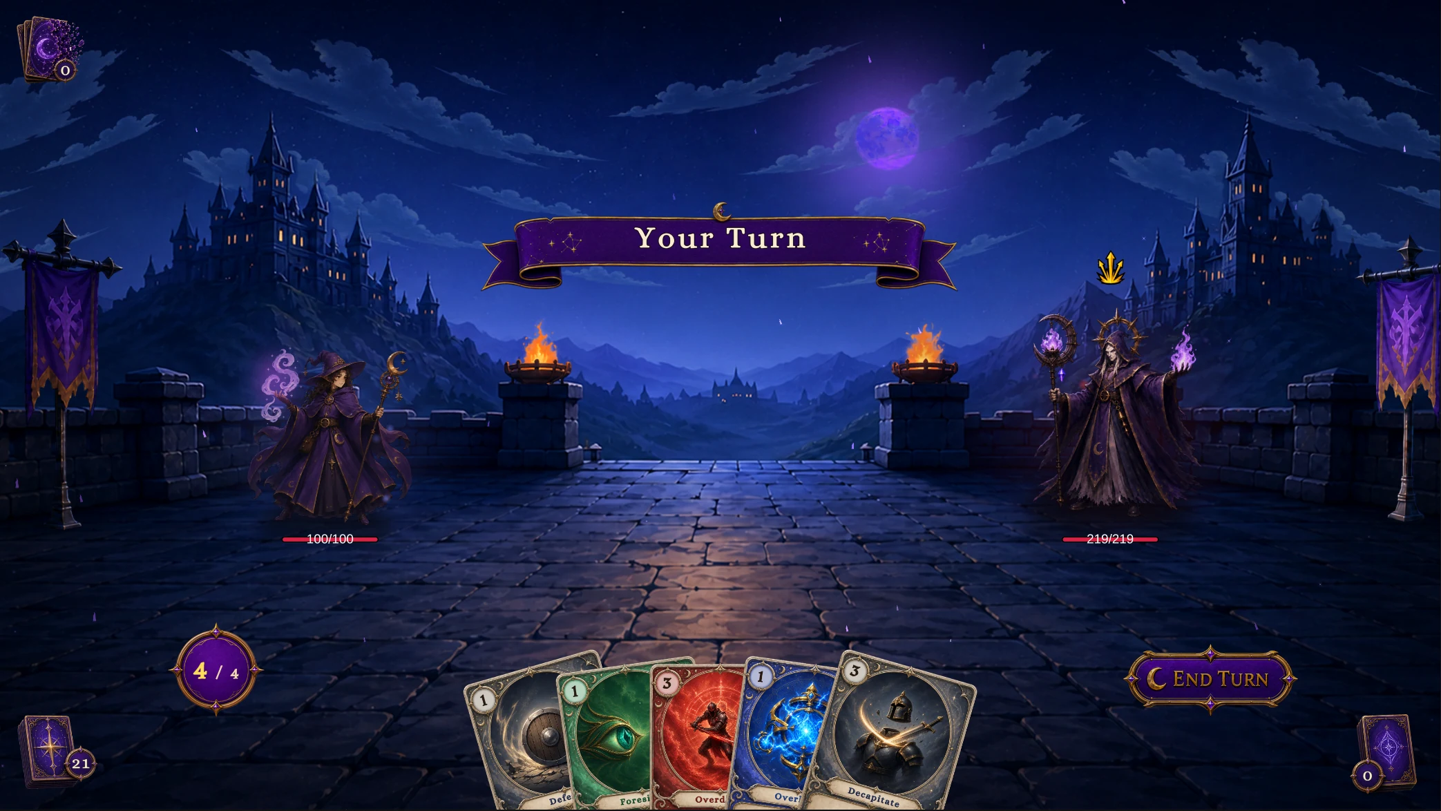 Mage Boss scene Pyre of the Ash-King in Play Mode