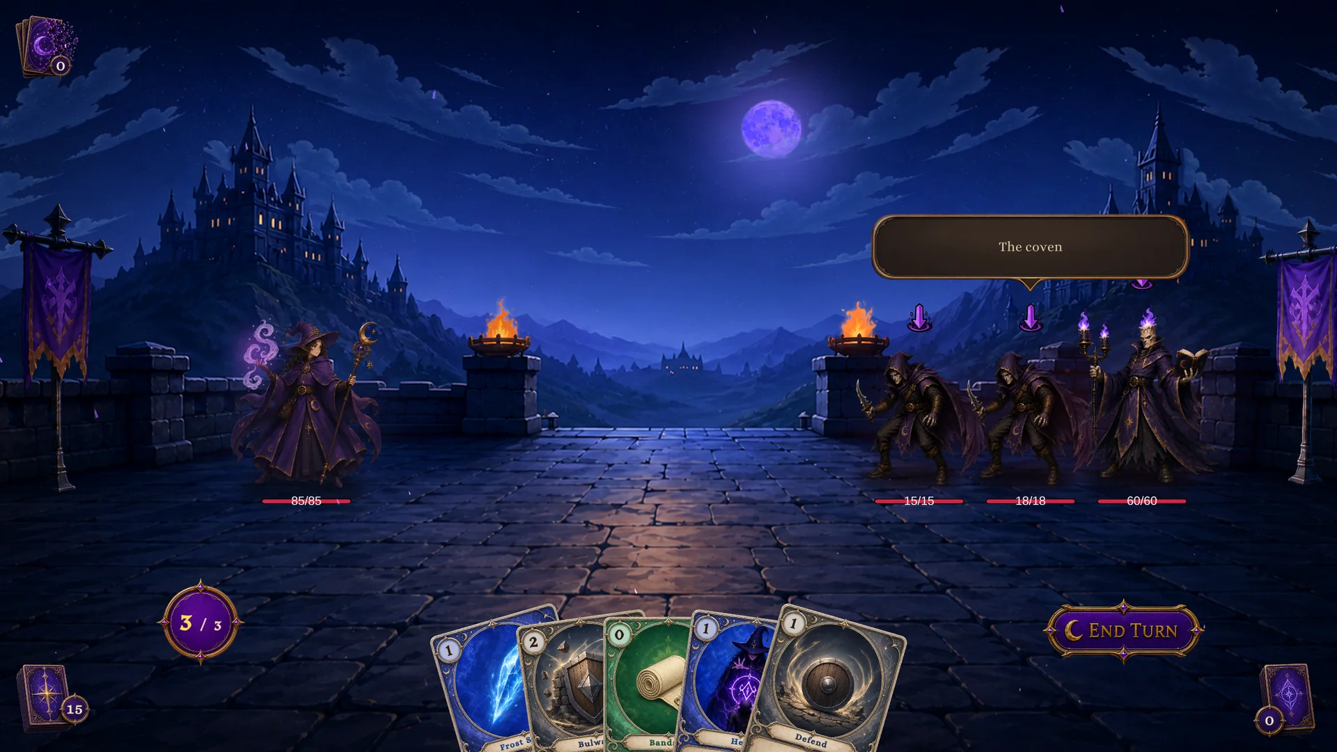Mage Elite scene Coven of Wax in Play Mode