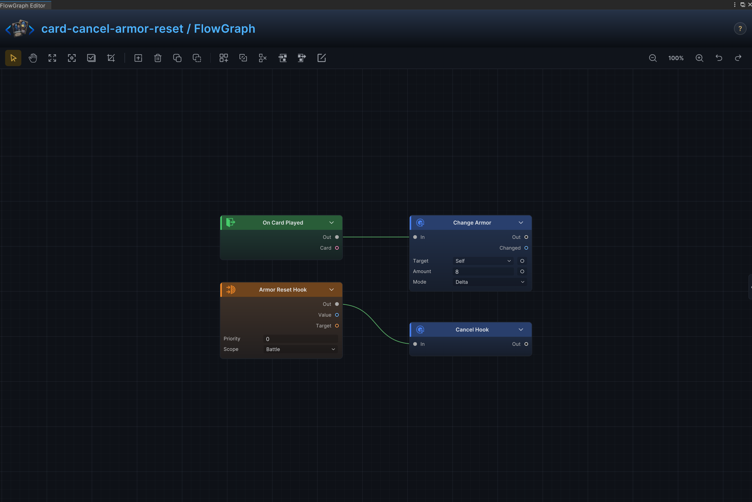 Cancel Armor Reset FlowGraph