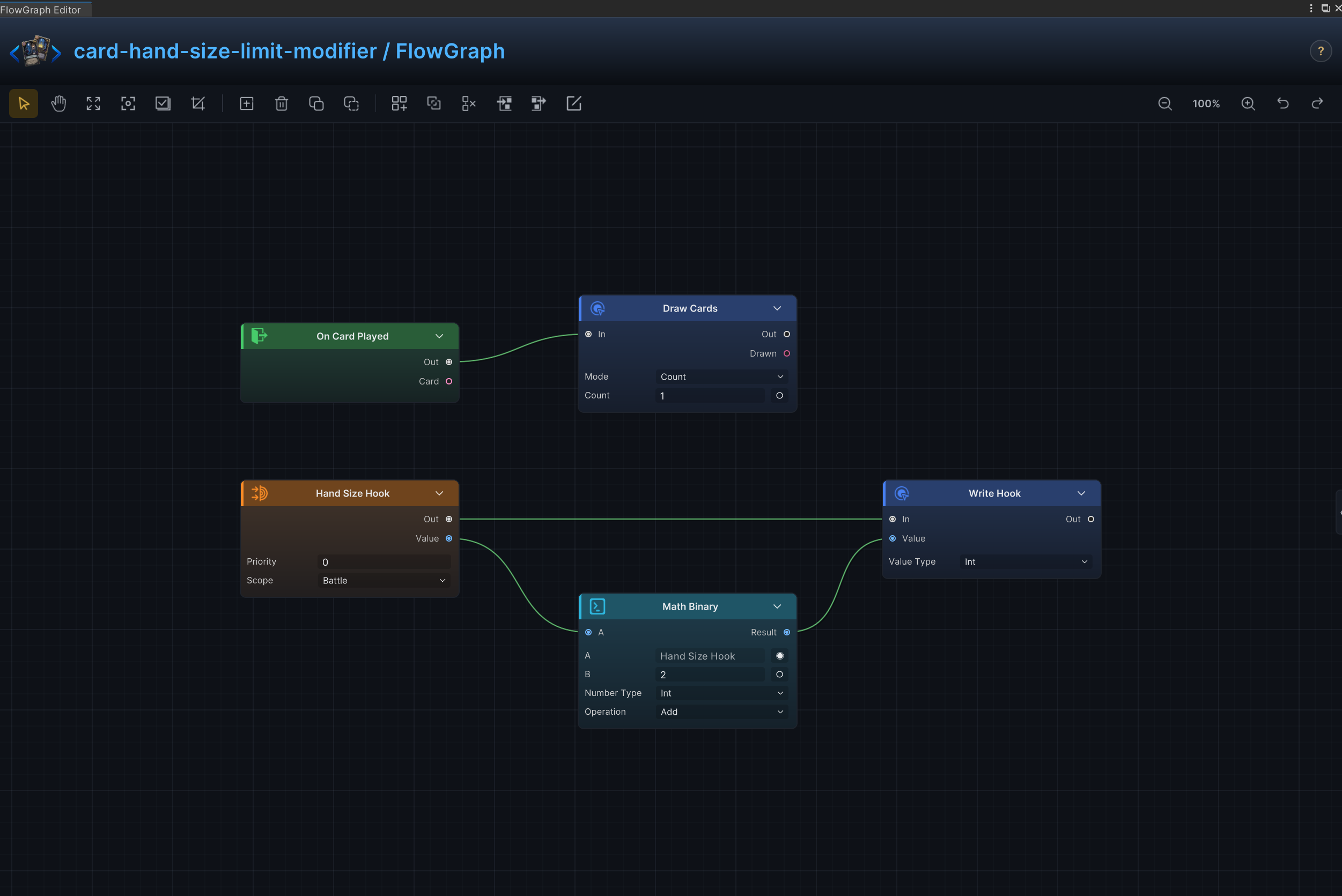 Hand-Size Limit Modifier FlowGraph