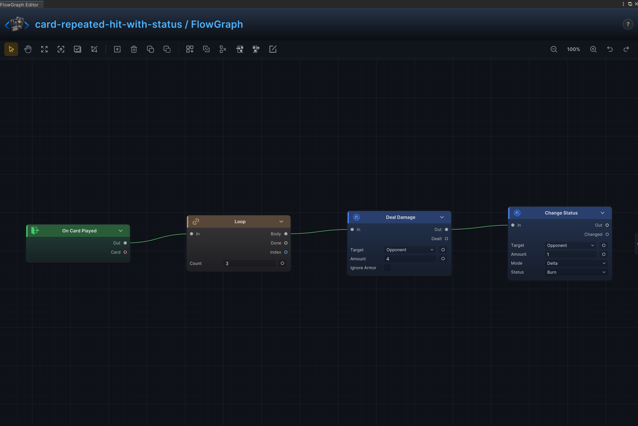 Repeated Hit with Status FlowGraph