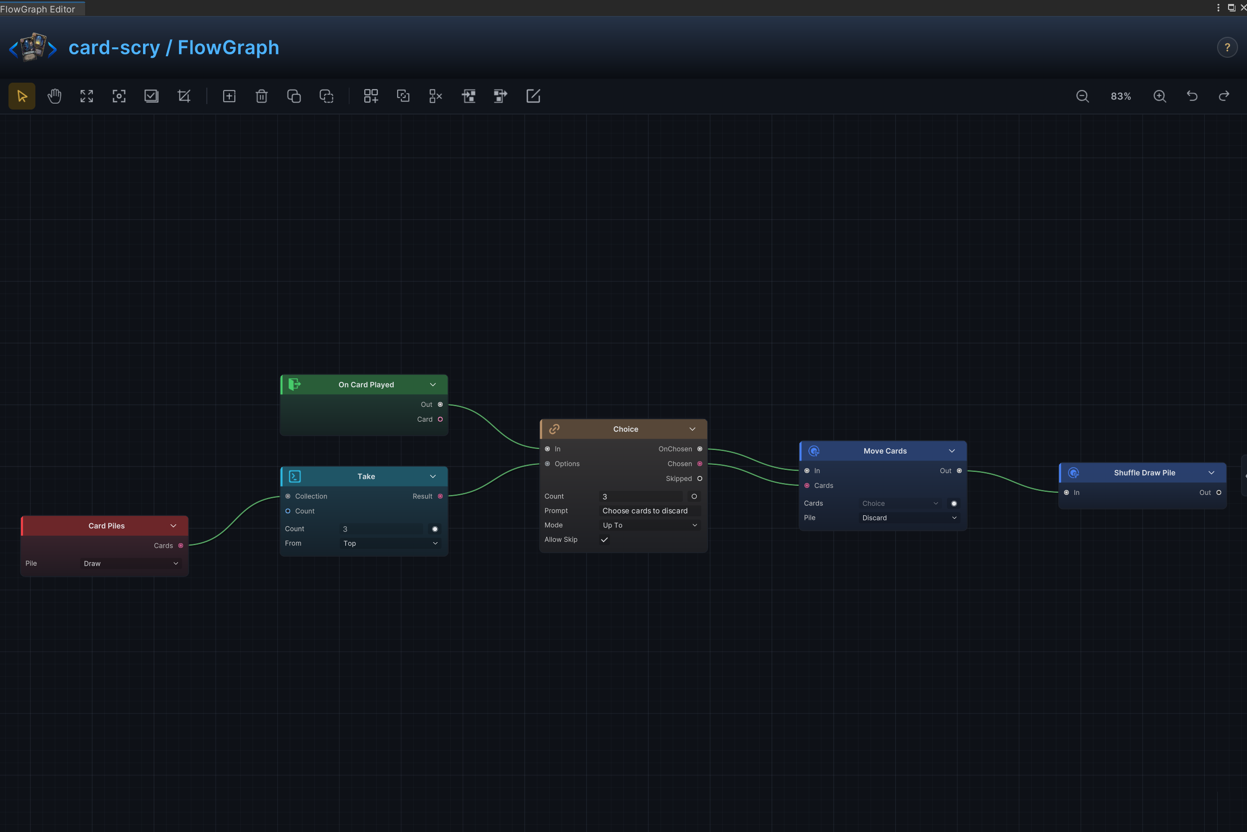 Scry and reorder the draw pile FlowGraph