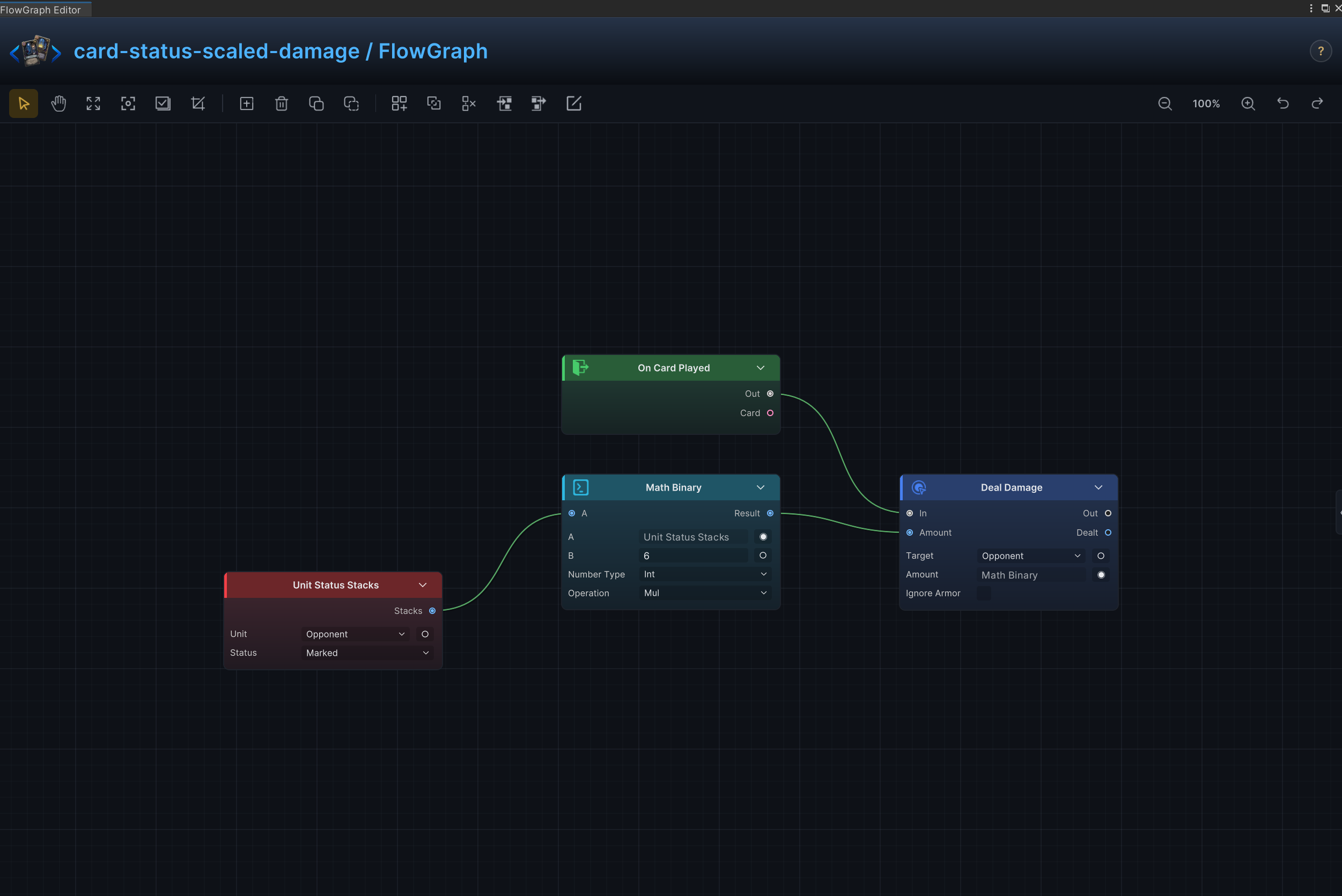 Status-Scaled Damage FlowGraph