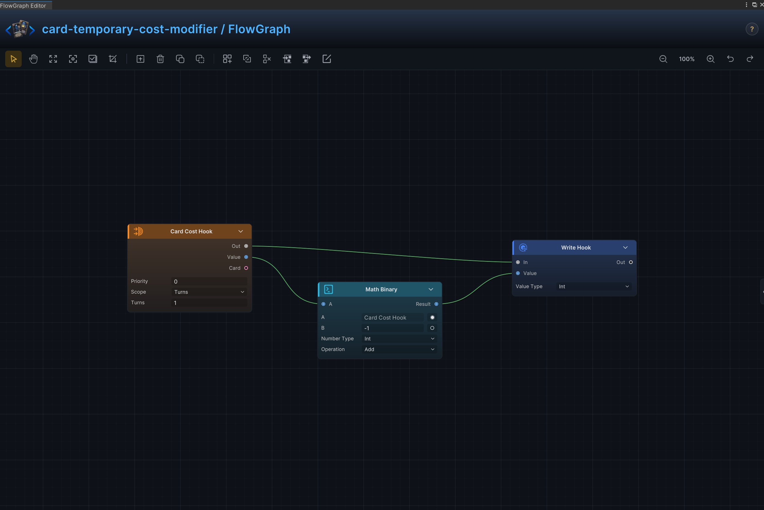 Temporary Cost Modifier FlowGraph