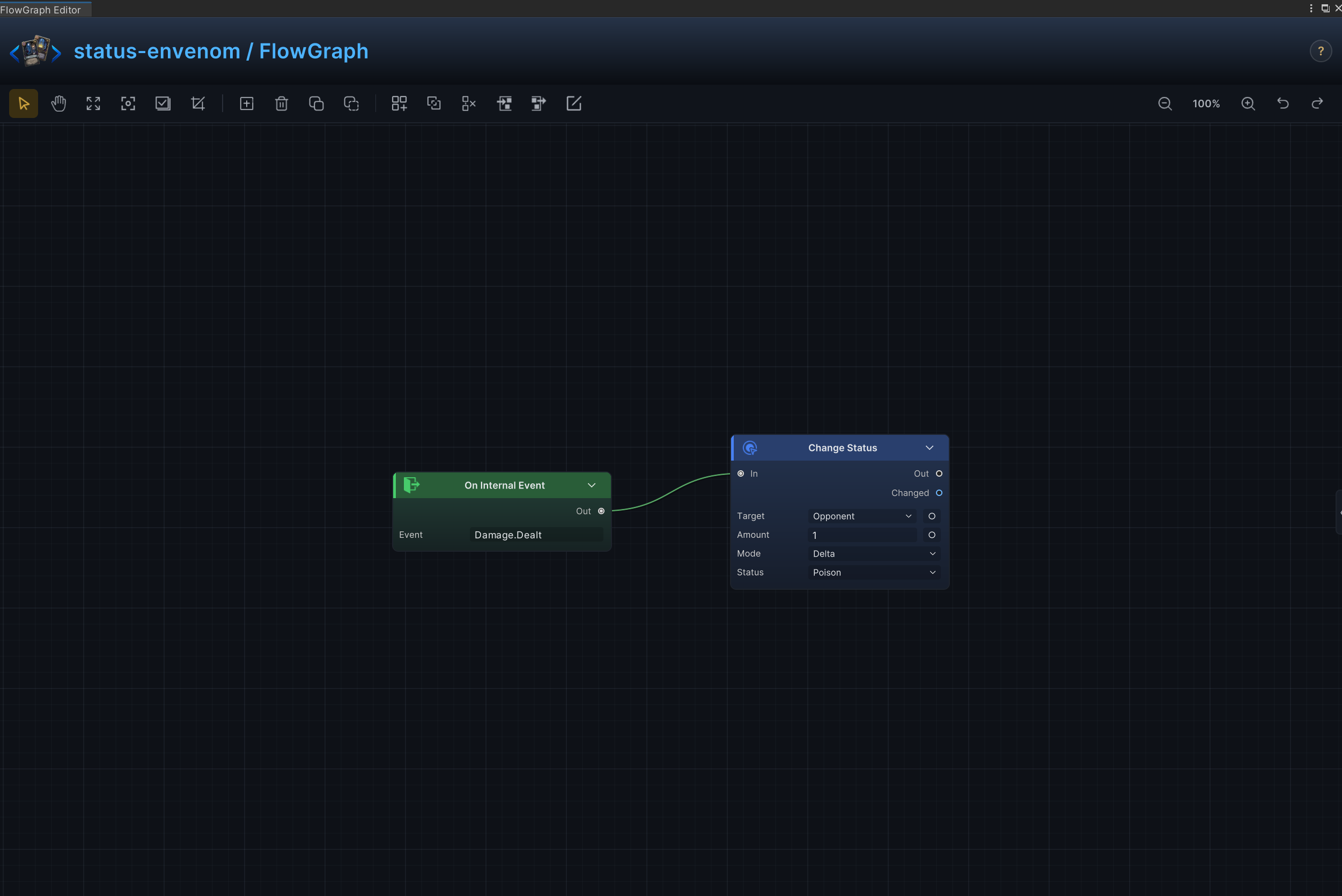 Envenom on Hit FlowGraph