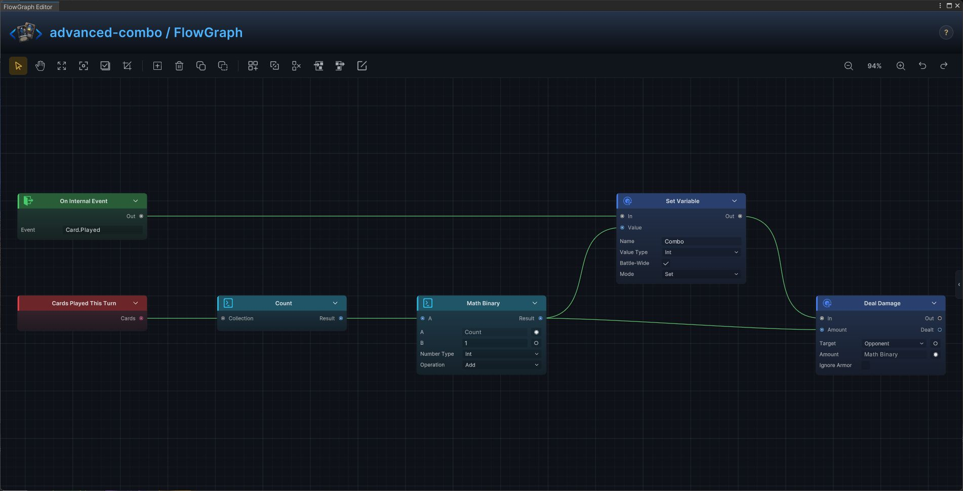 Battle combo meter FlowGraph