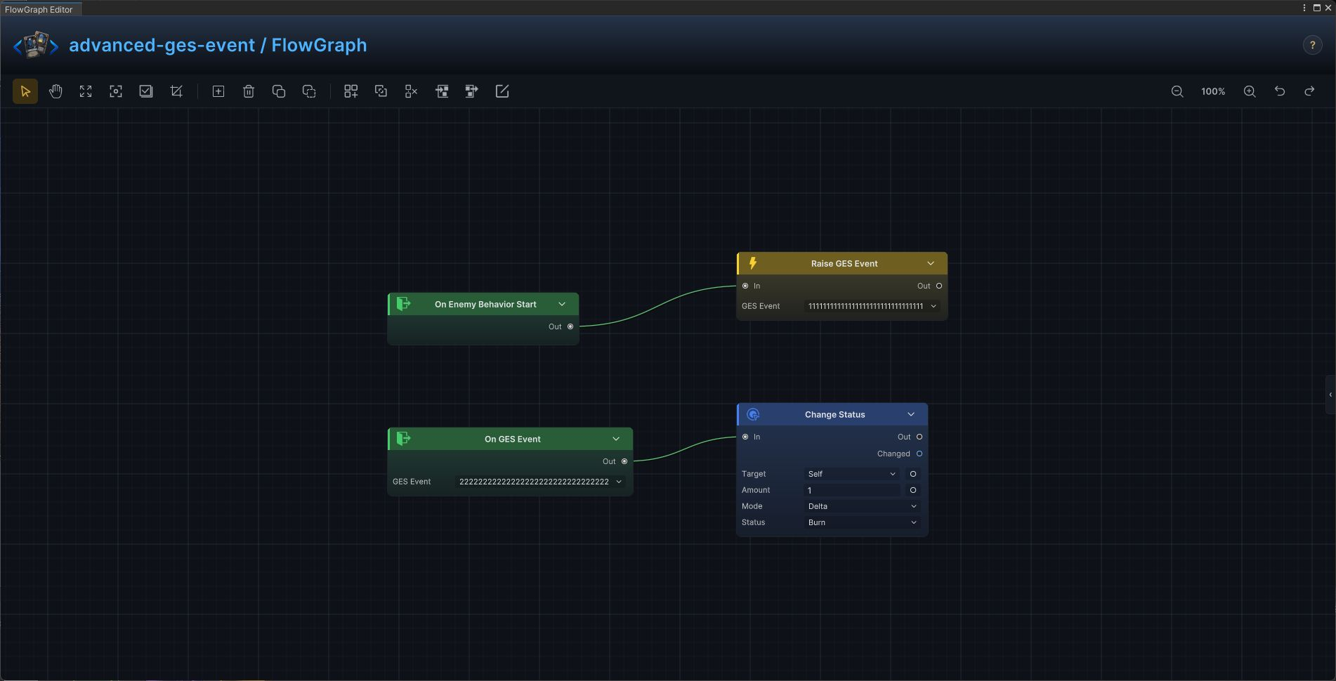 External GES event FlowGraph