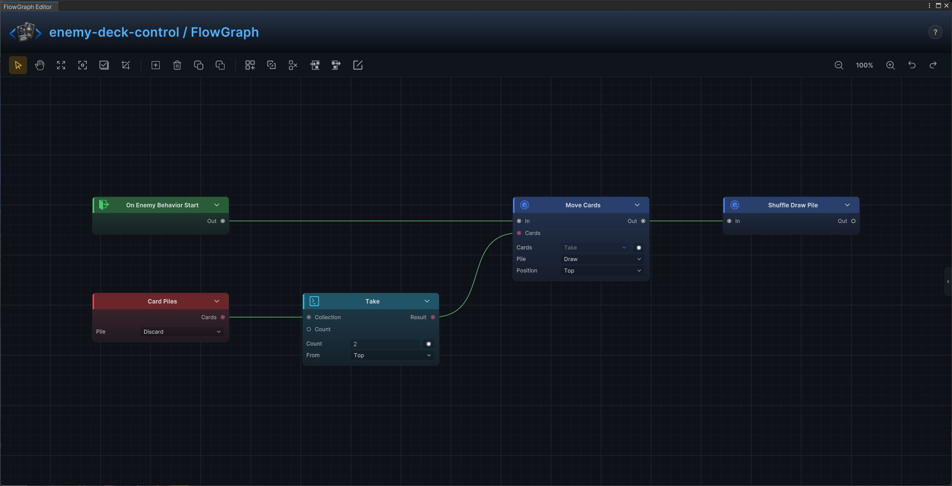 Enemy deck control FlowGraph