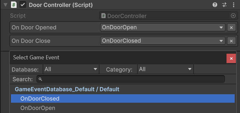 Inspector Dropdown