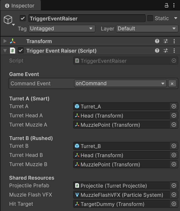 TriggerEventRaiser Inspector