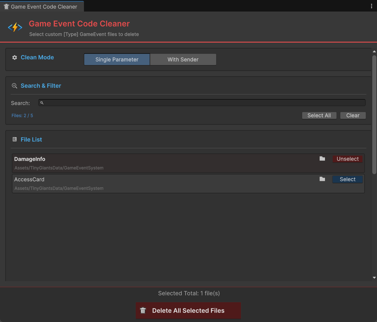 コードクリーナー - 単一引数