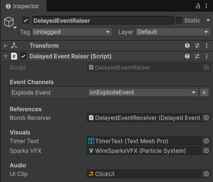 DelayedEventRaiser Inspector