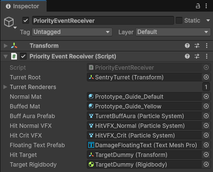 PriorityEventReceiver Inspector