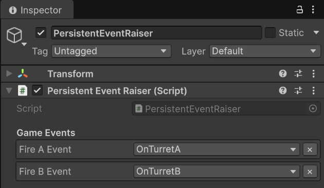 PersistentEventRaiser检查器