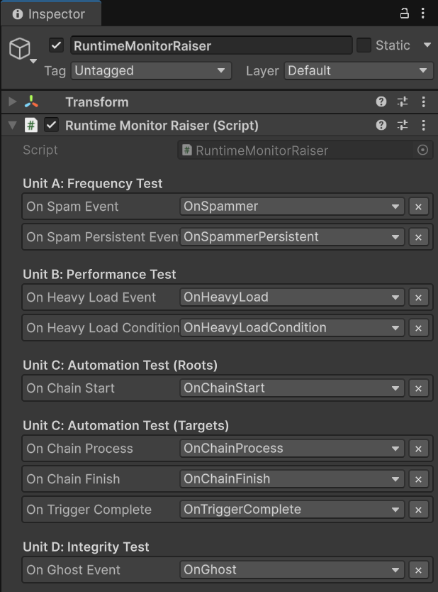 RuntimeMonitorRaiser检查器