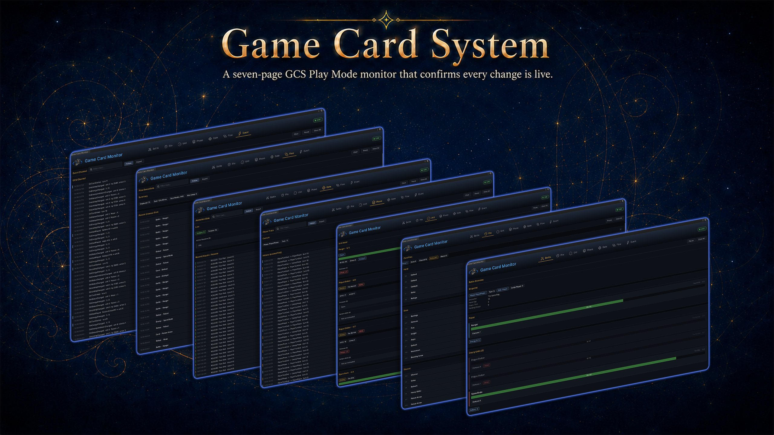Game Card Monitor,展示实时战斗状态和调试标签