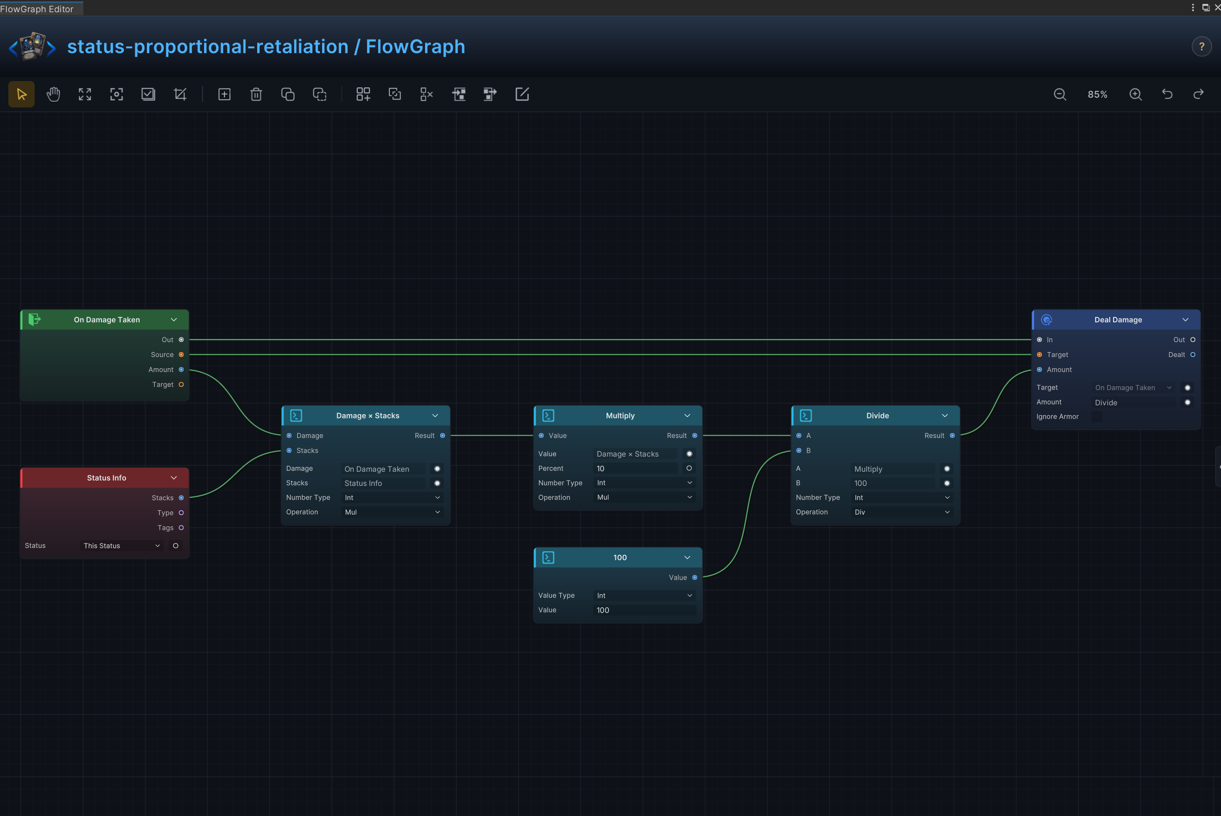 按比例反伤 FlowGraph
