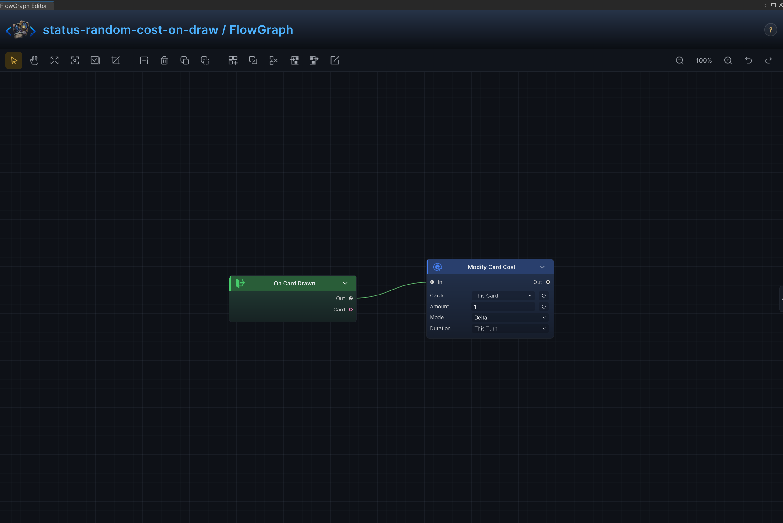 抽牌时随机费用 FlowGraph