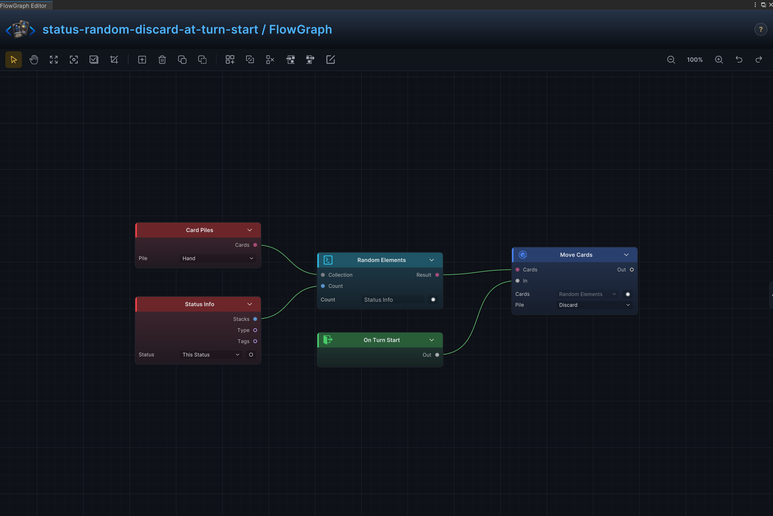 回合开始随机弃牌 FlowGraph